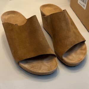 Papillio Tan Suede Women's Mules